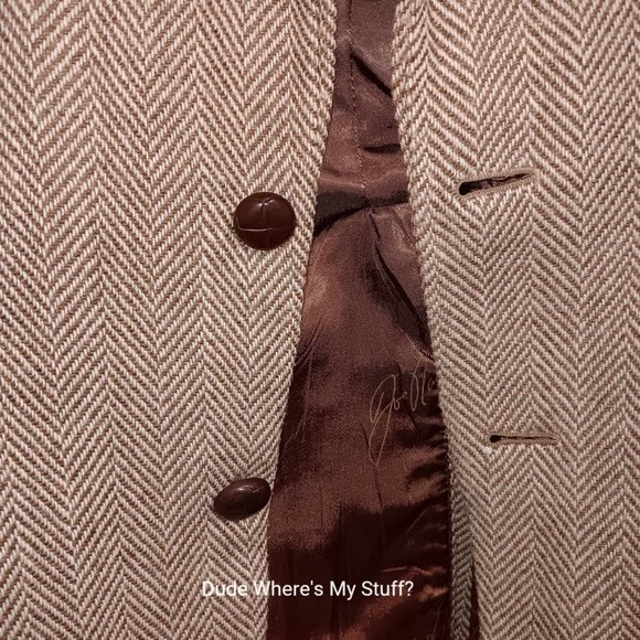 JOE NAMATH SIGNATURE COLLECTION BLAZER - SIZE 46 REGULAR - POLYESTER WOOL BLEND - Picture 7 of 7